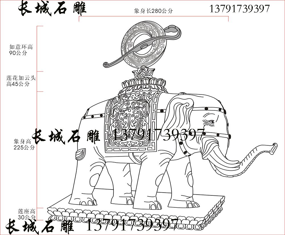 石雕大象設(shè)計(jì)圖紙