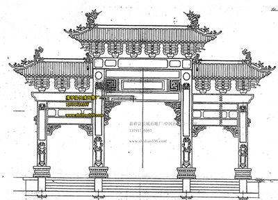 牌坊圖紙-石牌坊石牌樓介紹
